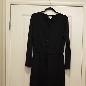 Black long sleeved romper